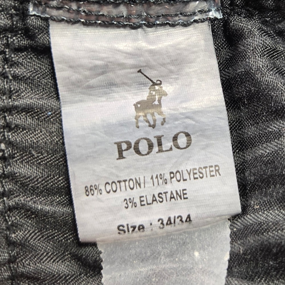 Polo Jeans Simon Slim Straight Dark Wash Denim Pants Blue Mens Size 34 Stretch - Picture 8 of 12